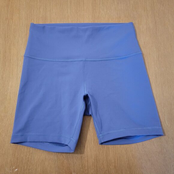 Lululemon Shorts Women 10 Blue Wunder Train 7" Athleisure Sportswear Gym LW7BESS - Picture 2 of 12
